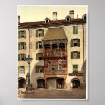 Innsbruck, das goldene Portal, Tirol, Austro-Ungar Posterdrucke