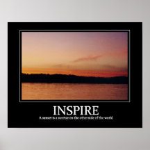 Inspirieren Sie Sonnenuntergangplakat-Motivationsi