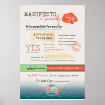 Inspirierend Plakat, Manifest der Möglichkeit