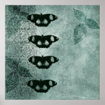 Inspirierte elegante Schmetterlinge Poster