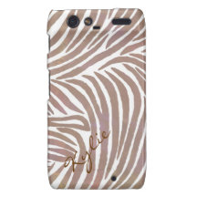 Inspirierte Zebra-Druck-Licht-Rose Droid RAZR Case