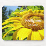 Intelligenz-Regeln! Mausunterlage Sonnenblume-Gart Mauspad