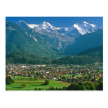 Interlaken und die Jungfrau Strecke Postkarte