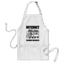 Internet-ernstes Geschäft Schürzen