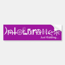 Intoleranz. Gerade scherzend… Autosticker