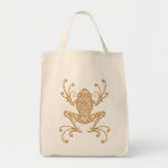 Intricate Brown Tree Frog Canvas Bags