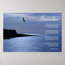 Invictus ~ inspirierend Gedicht Plakat