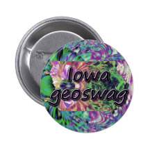 Iowa Geoswag Swags Geocaching Geschenk-Schatz Button