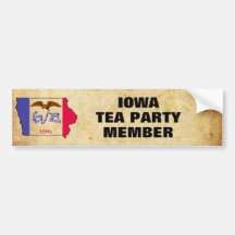 IOWA-TEE-PARTY AUTO STICKER