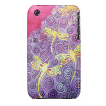 Iphone kaum dort: Libellen-Silk Malerei Case-Mate iPhone 3 Hüllen