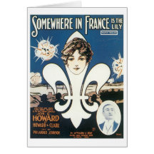 Irgendwo Frankreich in der Vintagen Songbook-Abdec Grußkarten