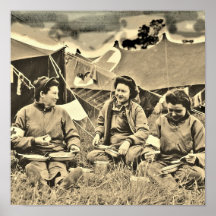 Irgendwo in den Frankreich-Armee-Krankenschwestern Poster