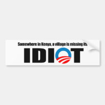 Irgendwo in Kenia ist ein Dorf sein Idiot vermisst Autosticker