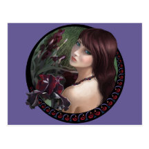 Iris-Mädchen-Postkarte