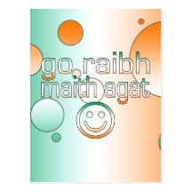 Irische gälische Geschenke danken, Ihnen/gehen Rai Postkarten