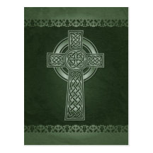Irische keltisches Kreuz-Postkarte