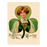 Irischen Lass-St Patrick TagesVintage Postkarte