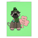 Irischen Mops-T-Shirts Mops-Felsen-St. Pats Tages, karten