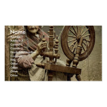 Irischer Spinner und Spinnrad. Co. Galway, Irel Visitenkartenvorlagen