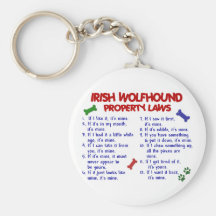 IRISCHER WOLFHOUND Eigentums-Gesetze 2 Schlüsselband