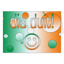 Irisches gälisches Geschenk-hallo/Durchmesser Duit Karte