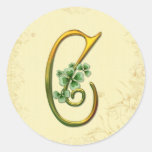 Irisches Goldmonogramm C Sticker