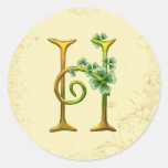 Irisches Goldmonogramm H Stickers