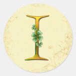 Irisches Goldmonogramm I Sticker