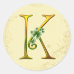 Irisches Goldmonogramm K Sticker