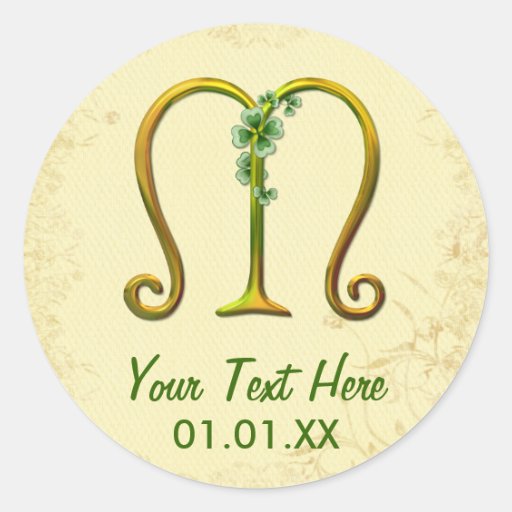 Irisches Goldmonogramm M Sticker