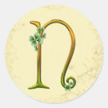 Irisches Goldmonogramm N Aufkleber