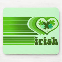 Irisches Herz-Kleeblatt Mousepad