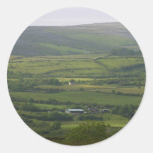 Irland fängt Burren Bauernhöfe auf Runder Sticker