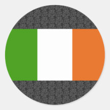 Irland-Flagge Runder Aufkleber