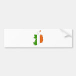 Irland-Flaggen-Karte Größengleich Autosticker