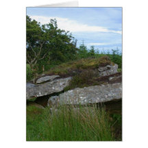 Irland-Gräber auf grünem Hügel Karte
