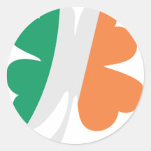 irland Kleeblattflagge Runde Sticker