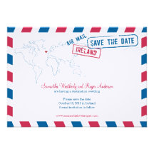 Irland-Luftpost, die Save the Date Wedding ist Ankündigungen