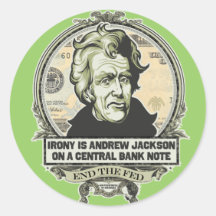 Ironie ist Jackson auf eine Zentralbanknoten-Aufkl