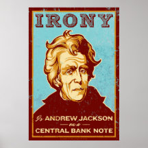 Ironie ist Jackson auf einem zentralen Banknoten-P
