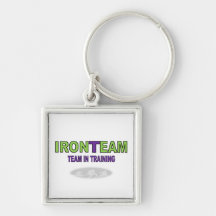 IronTeam quadratisches Keychain - WEISS Schlüsselband