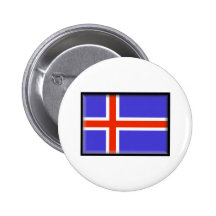 Island-Flagge Anstecknadelbutton