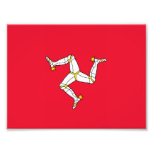 Isle of Man - Manx Flagge Fotografischer Druck