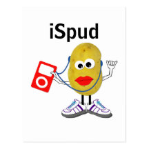 "iSpud" humorvolle Parodie Postkarte