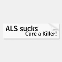 Ist zum Kotzen ALS, kurieren einen Mörder! Autosticker
