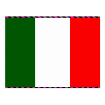 Italien-Flagge Postkarte