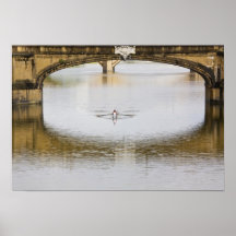 Italien, Florenz, Sculls mit rudernd Plakatdrucke