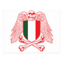 Italien-gekreuzte Knochen Postkarten