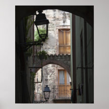 Italien, Sardinien, Bosa. Straßendetail Plakatdrucke