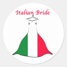 Italienische Braut Runde Aufkleber